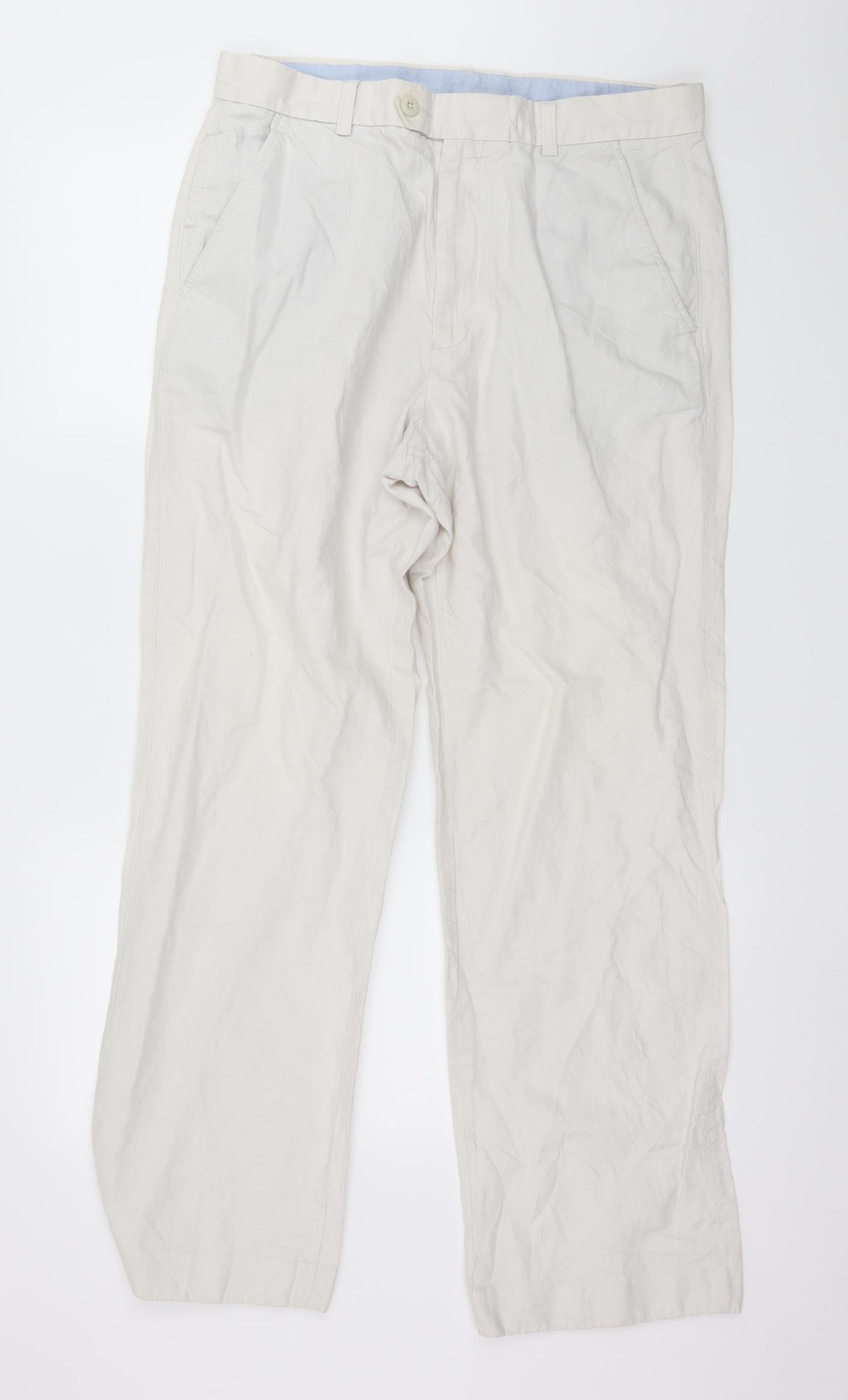 Blue Harbour Mens Ivory   Trousers  Size 34 in L33 in