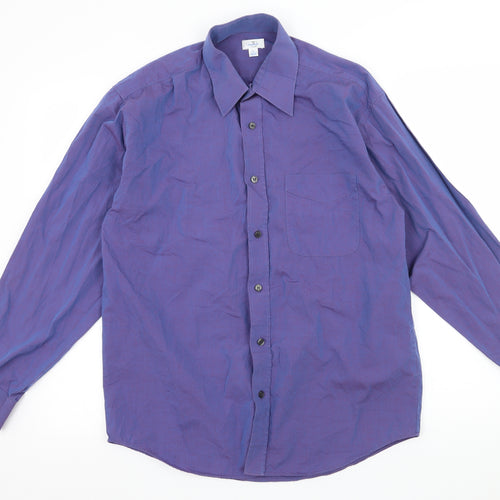Tesco Mens Purple    Button-Up Size 15