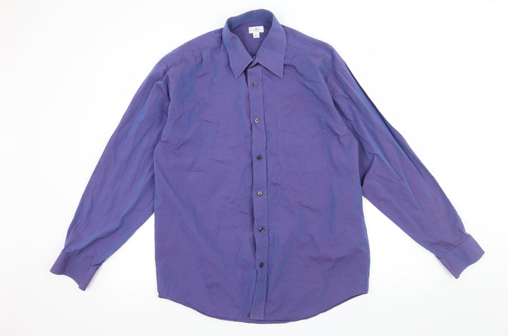 Tesco Mens Purple Button-Up Size 15