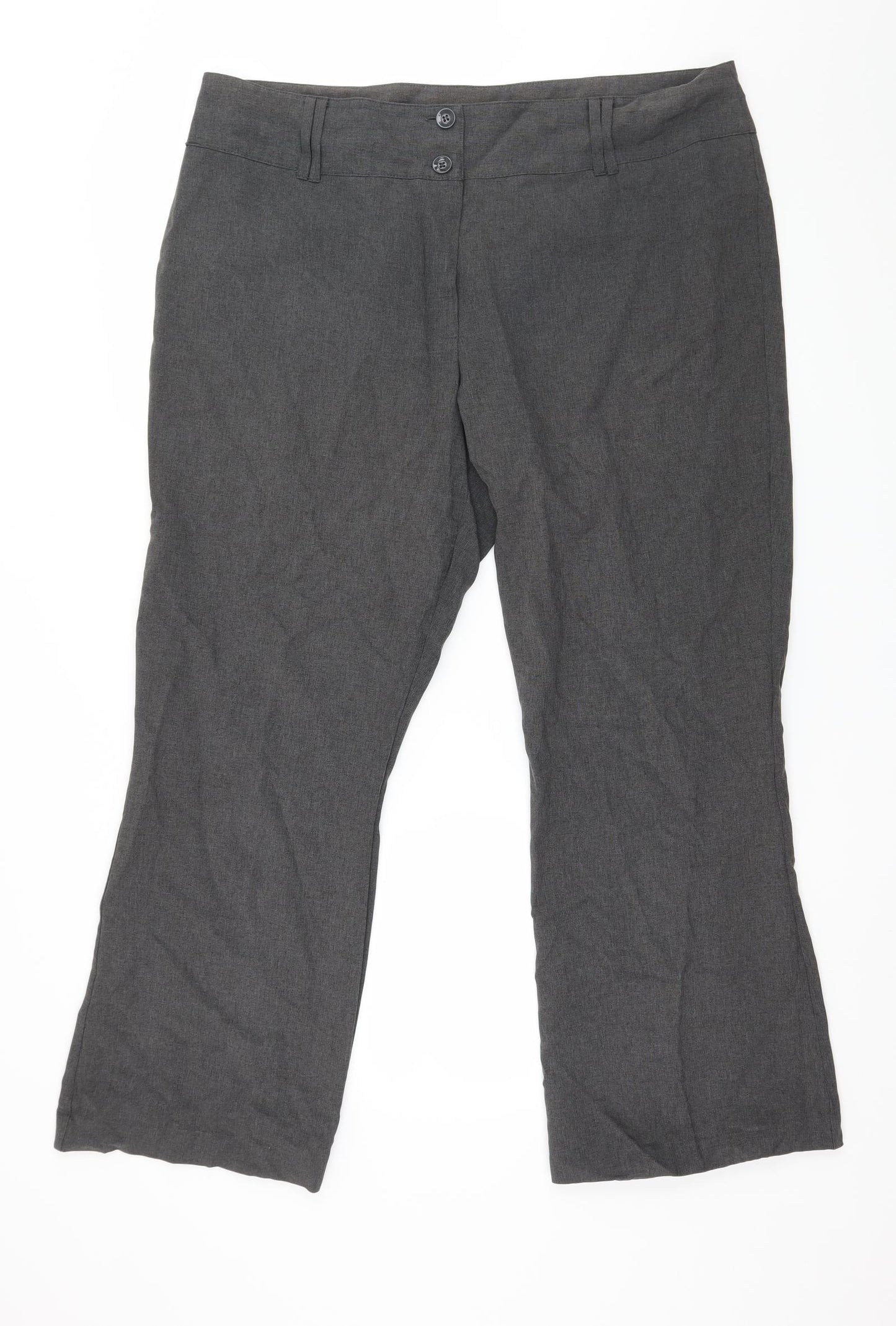 Papaya Womens Grey   Trousers  Size 18 L27 in