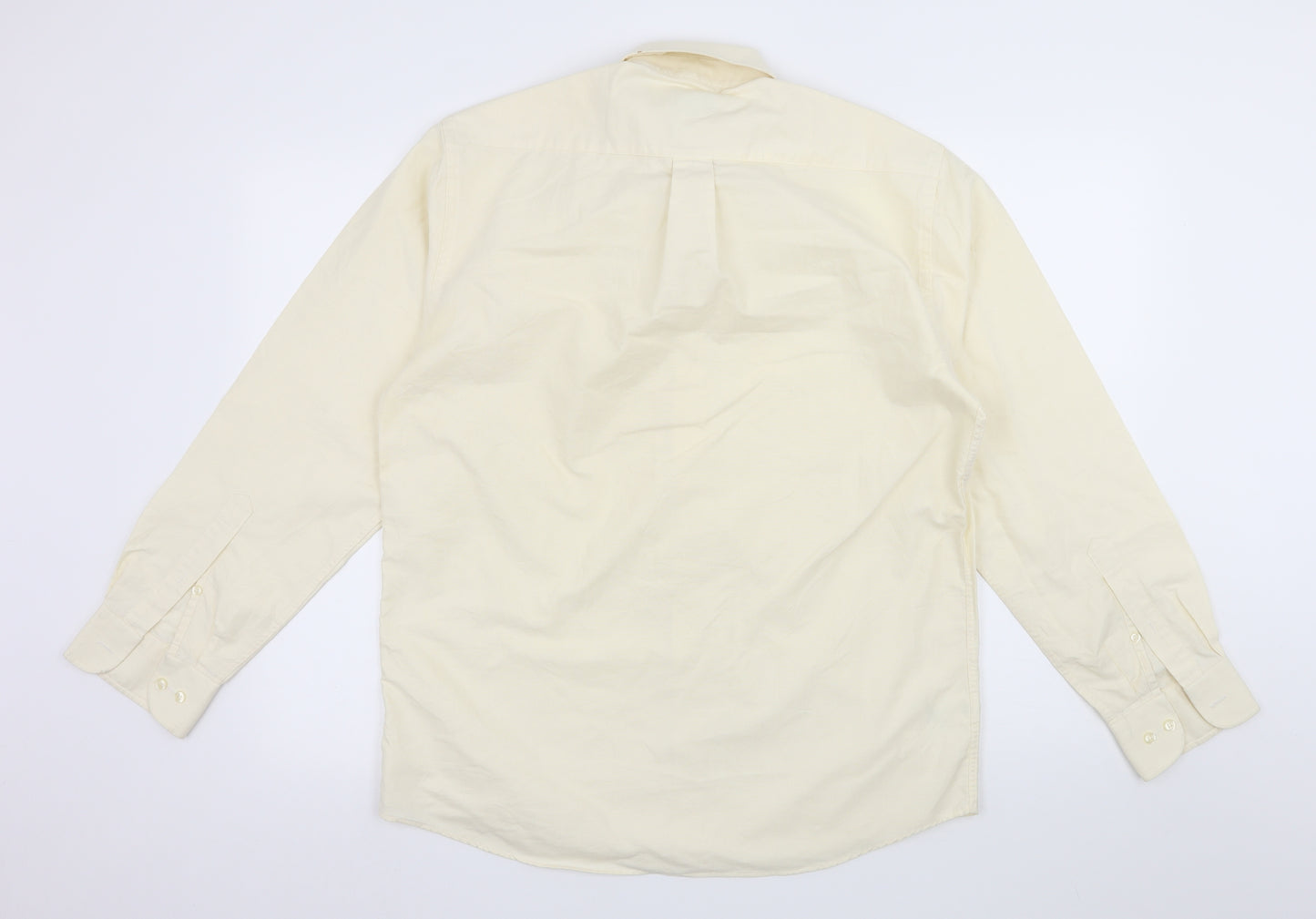 Marks and Spencer Mens Yellow    Button-Up Size 15.5