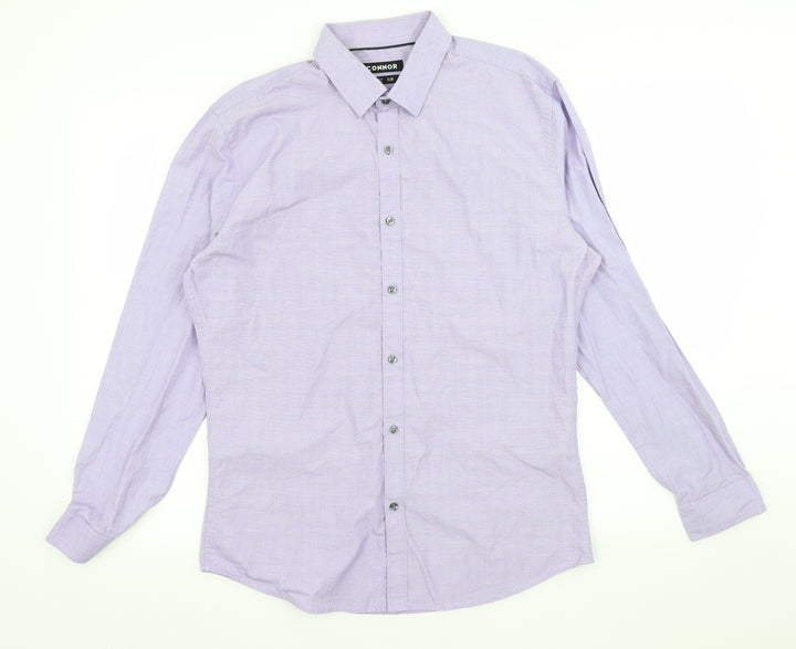 Connor Mens Purple    Button-Up Size M