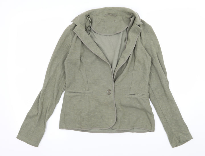 New Look Womens Green Jersey Jacket Size 8