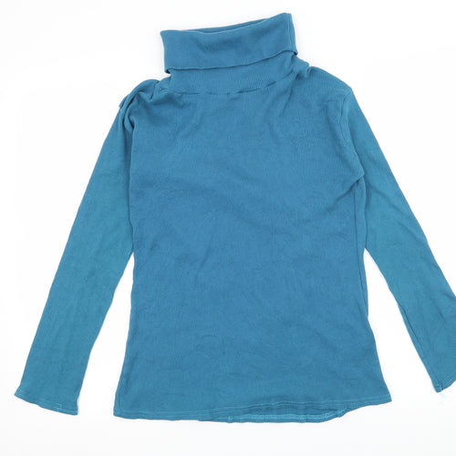 Preworn Womens Blue  Jersey Basic T-Shirt Size 16