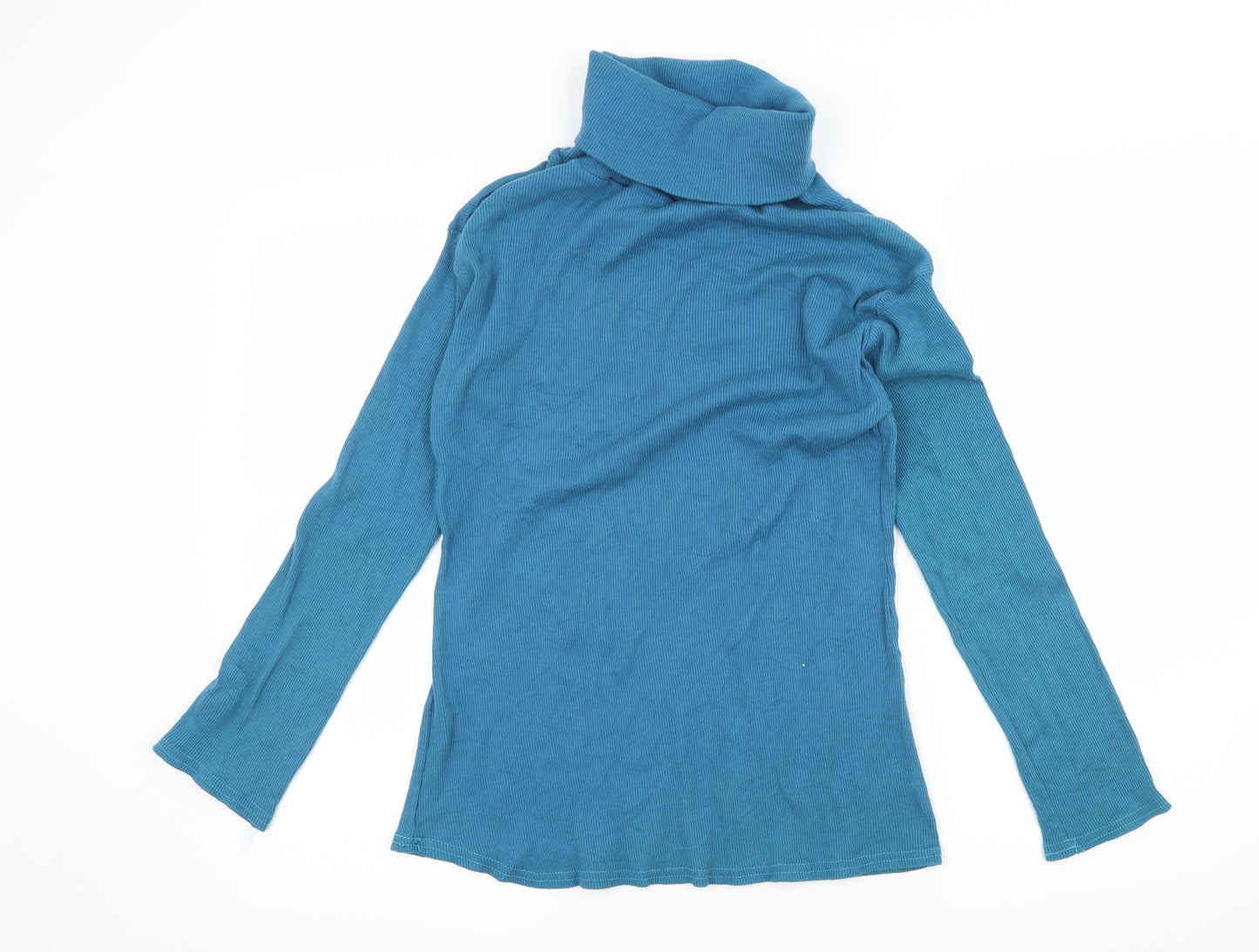 Preworn Womens Blue  Jersey Basic T-Shirt Size 16