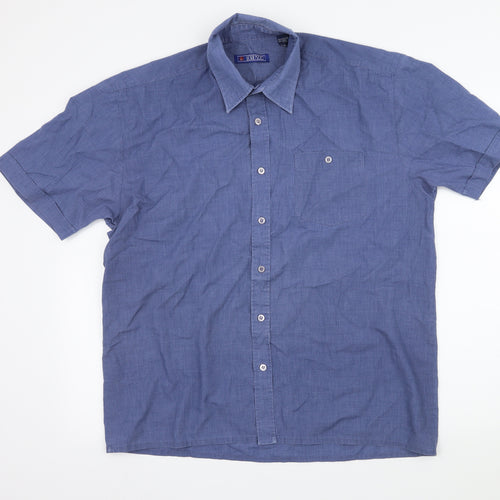 Lorenzzo Mens Blue    Button-Up Size L