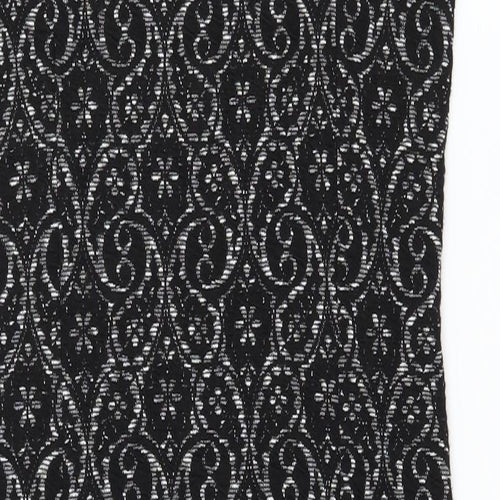 NEXT Womens Black Geometric Jersey Bodycon  Size 8