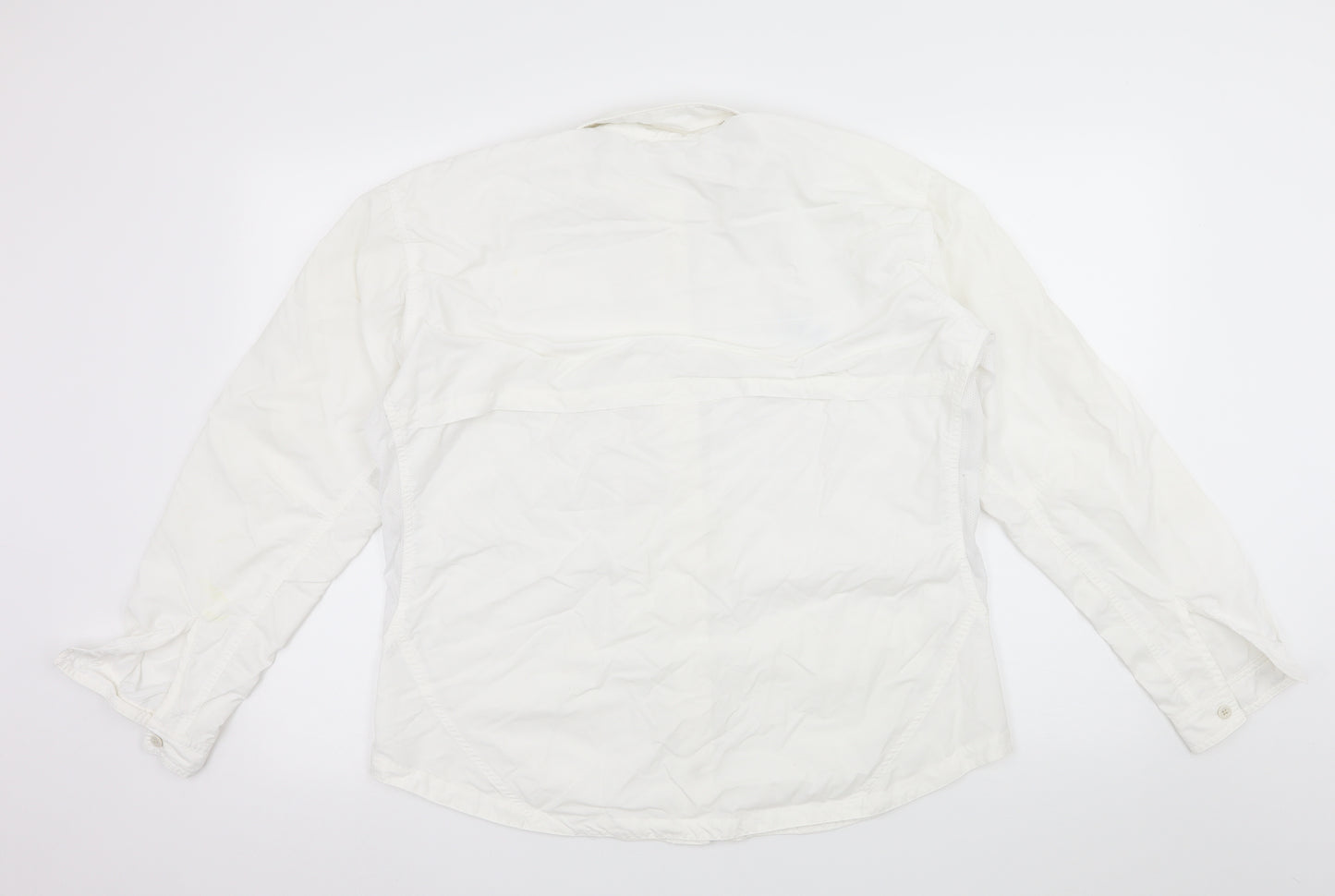 Mountain Hardwear Womens White   Basic Button-Up Size 14