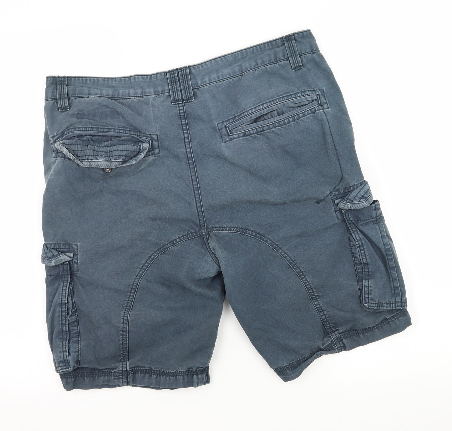 Cedar Wood State Mens Blue   Cargo Shorts Size 34 in