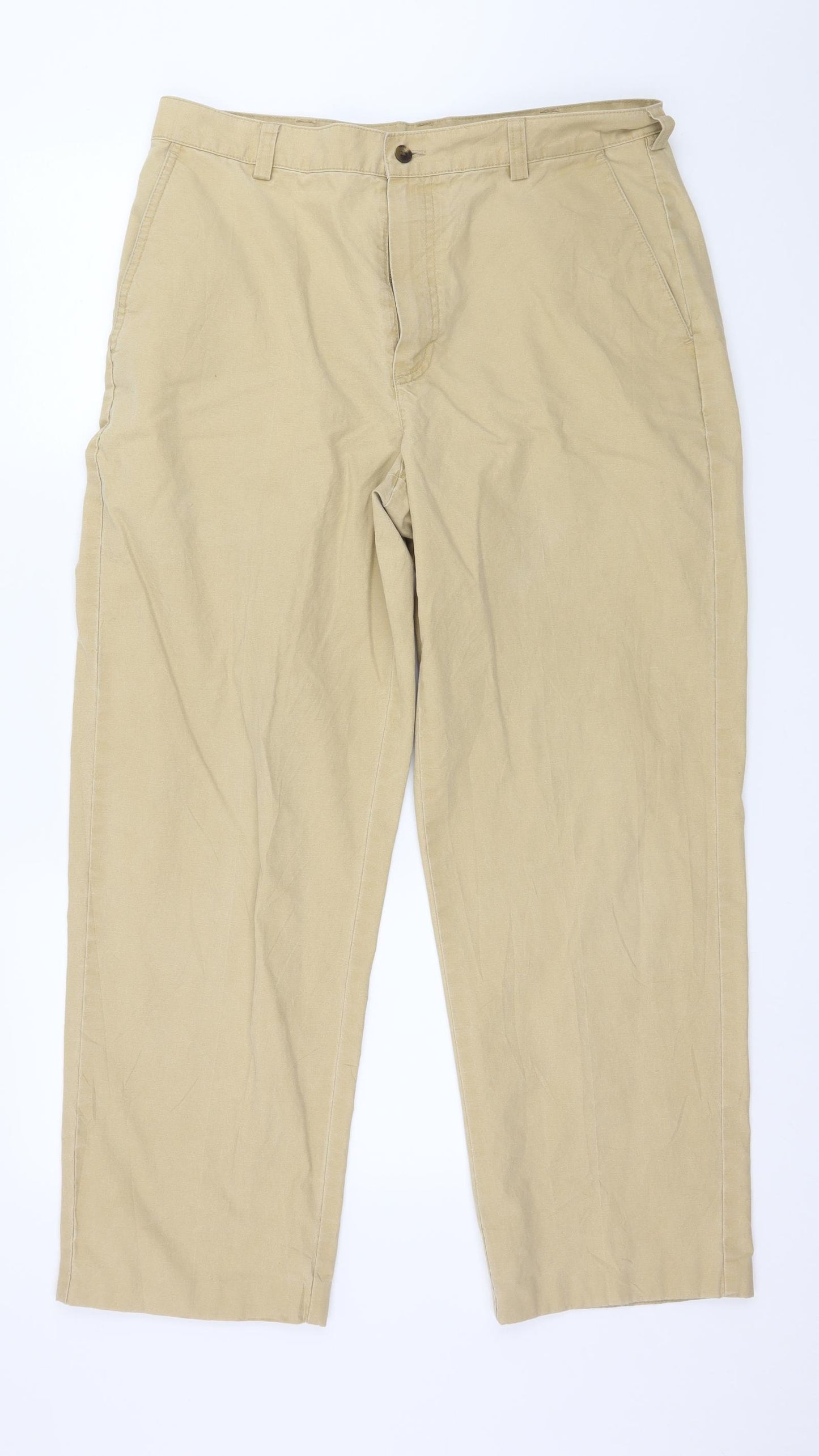 L.L.Bean Mens Beige   Trousers  Size 33 in L30 in