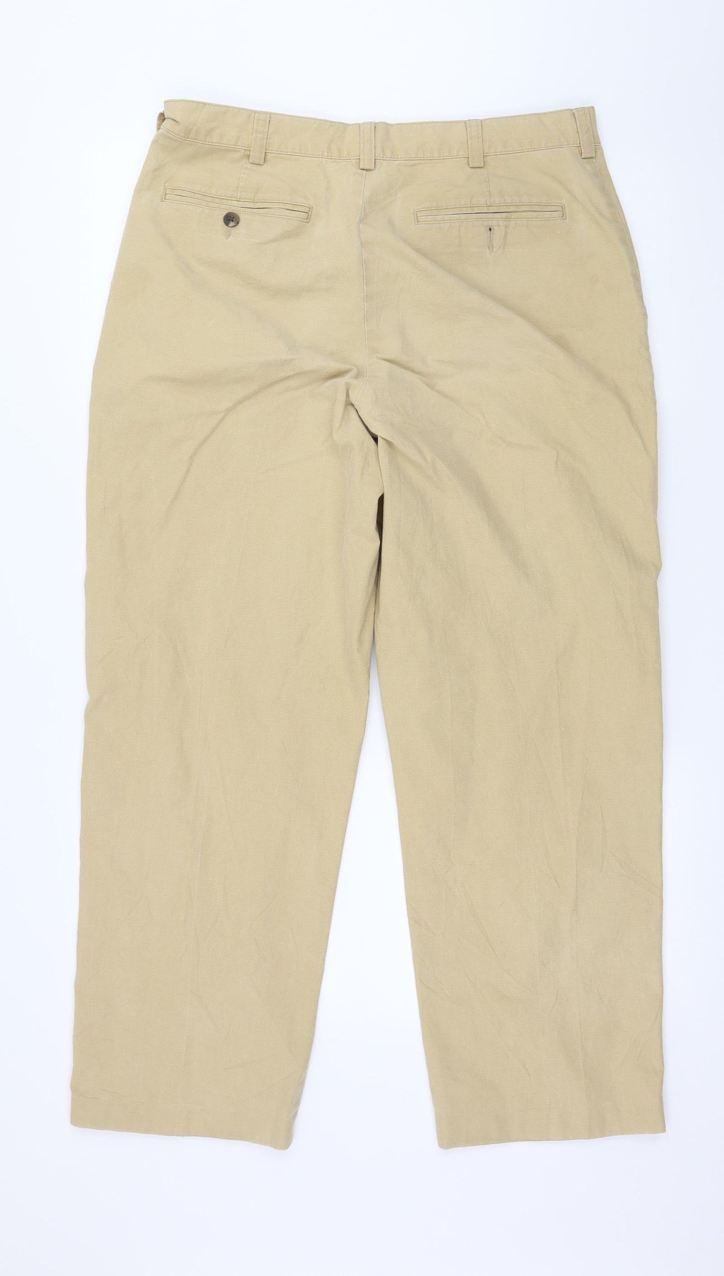 L.L.Bean Mens Beige   Trousers  Size 33 in L30 in