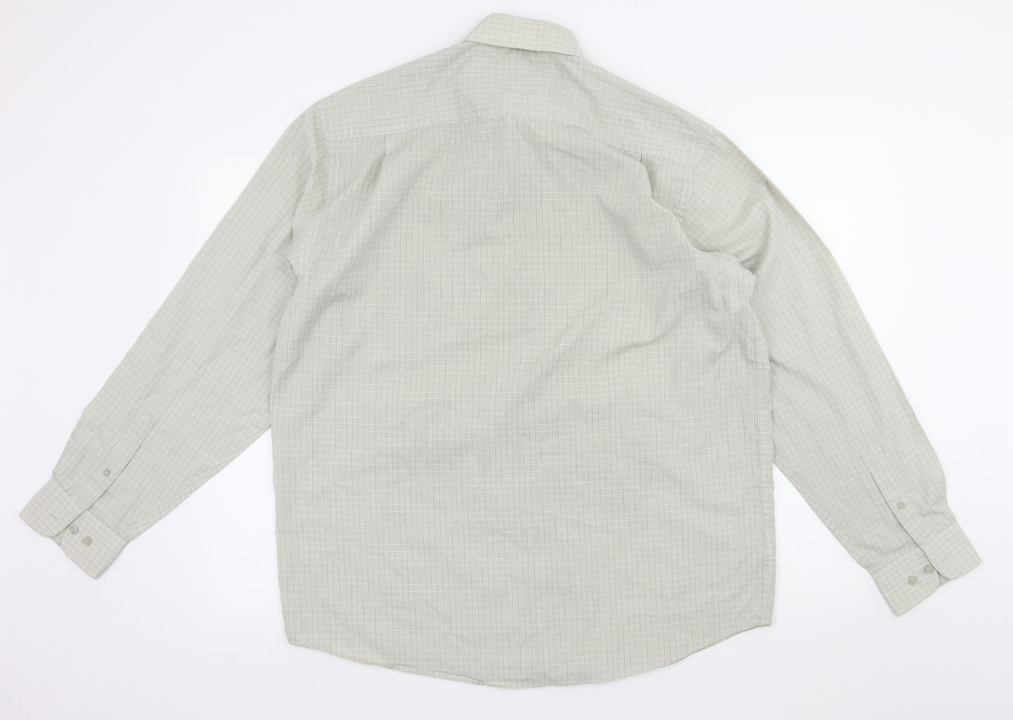 Copper Stone Mens Grey Check   Polo Size 16.5