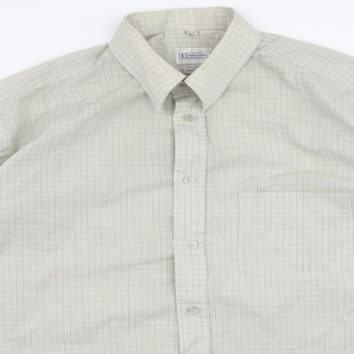 Copper Stone Mens Grey Check   Polo Size 16.5