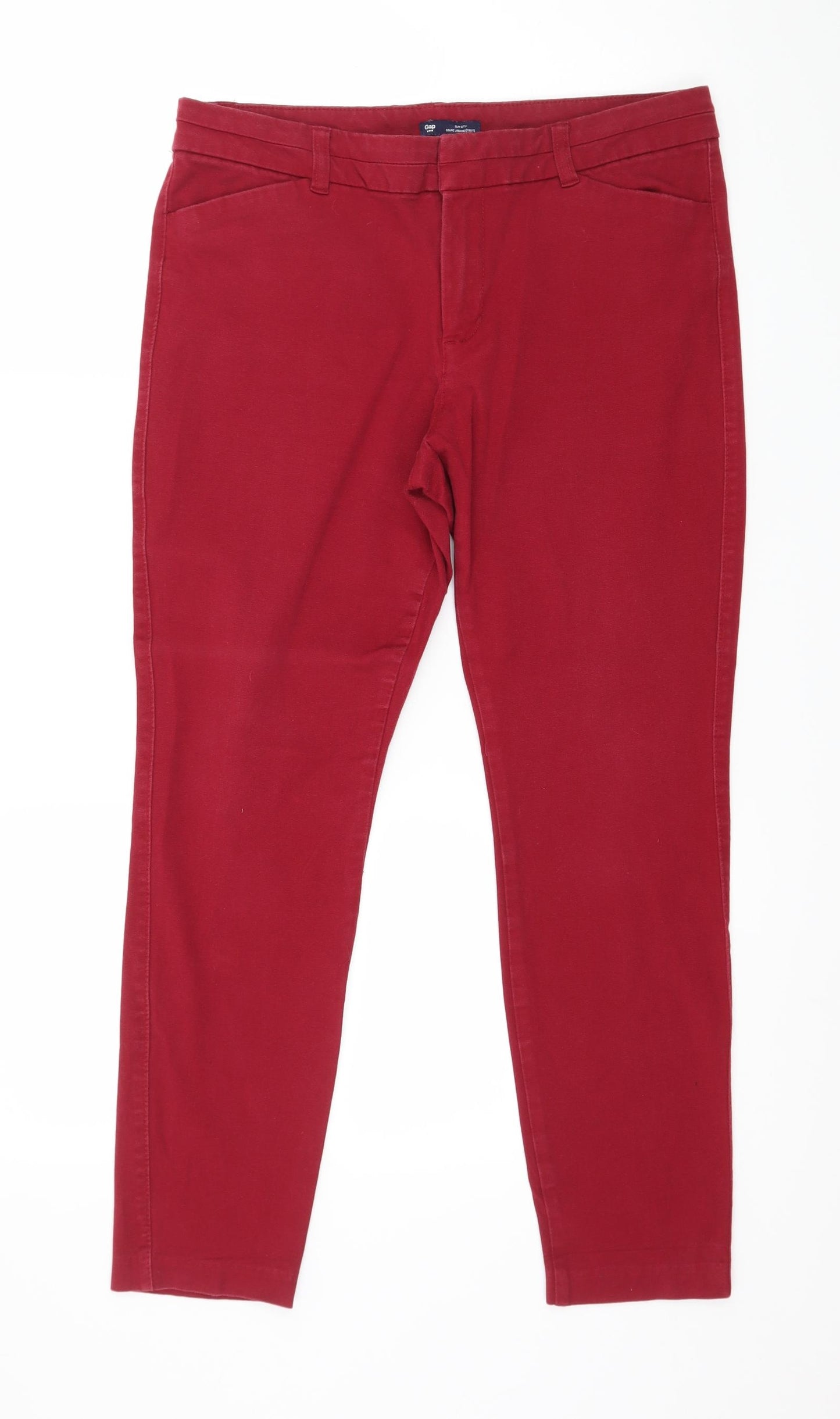 Gap Womens Red  Denim Skinny Jeans Size 14 L26 in