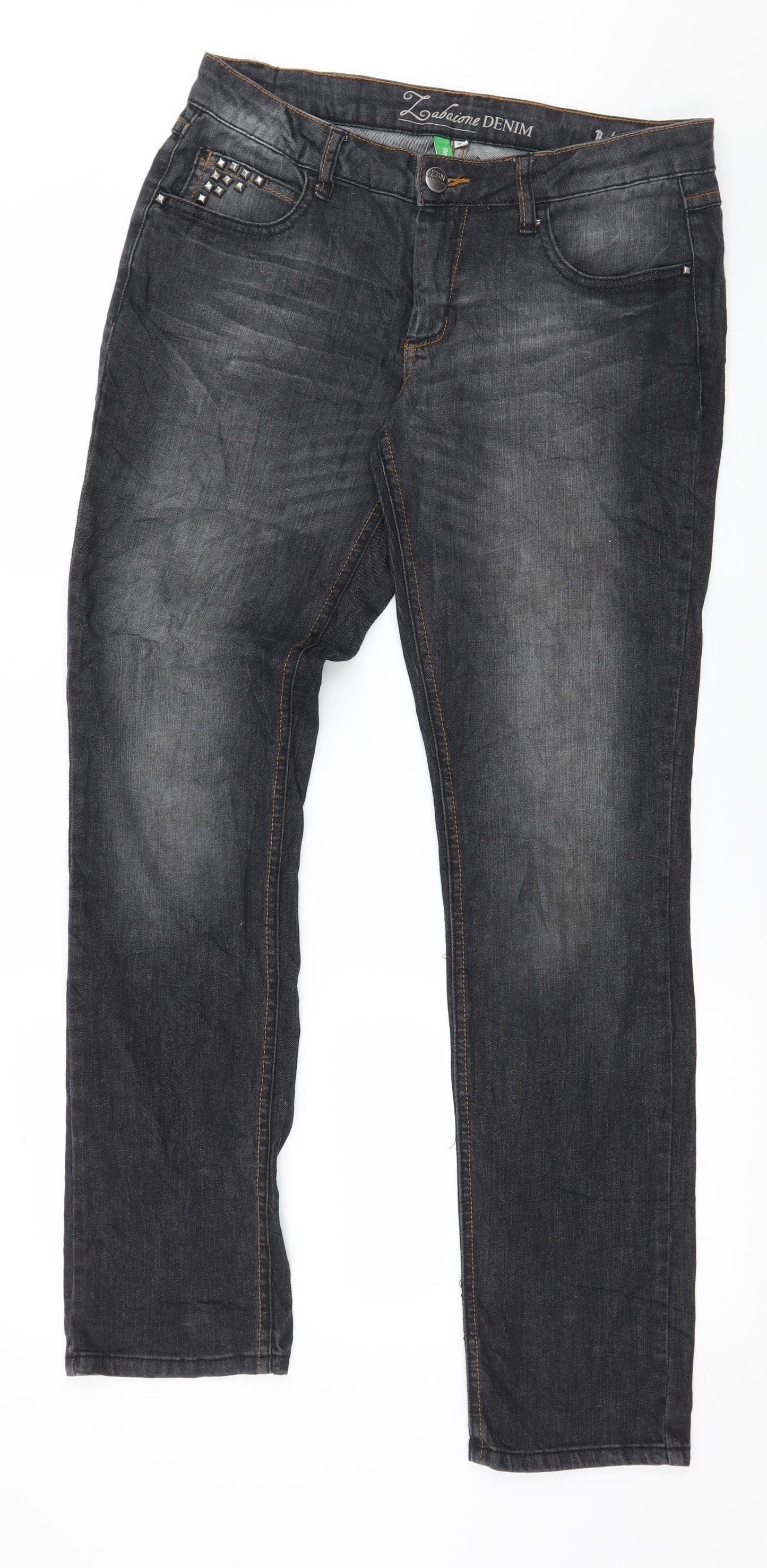 Zabaione Womens Grey  Denim Bootcut Jeans Size 38 in L32 in