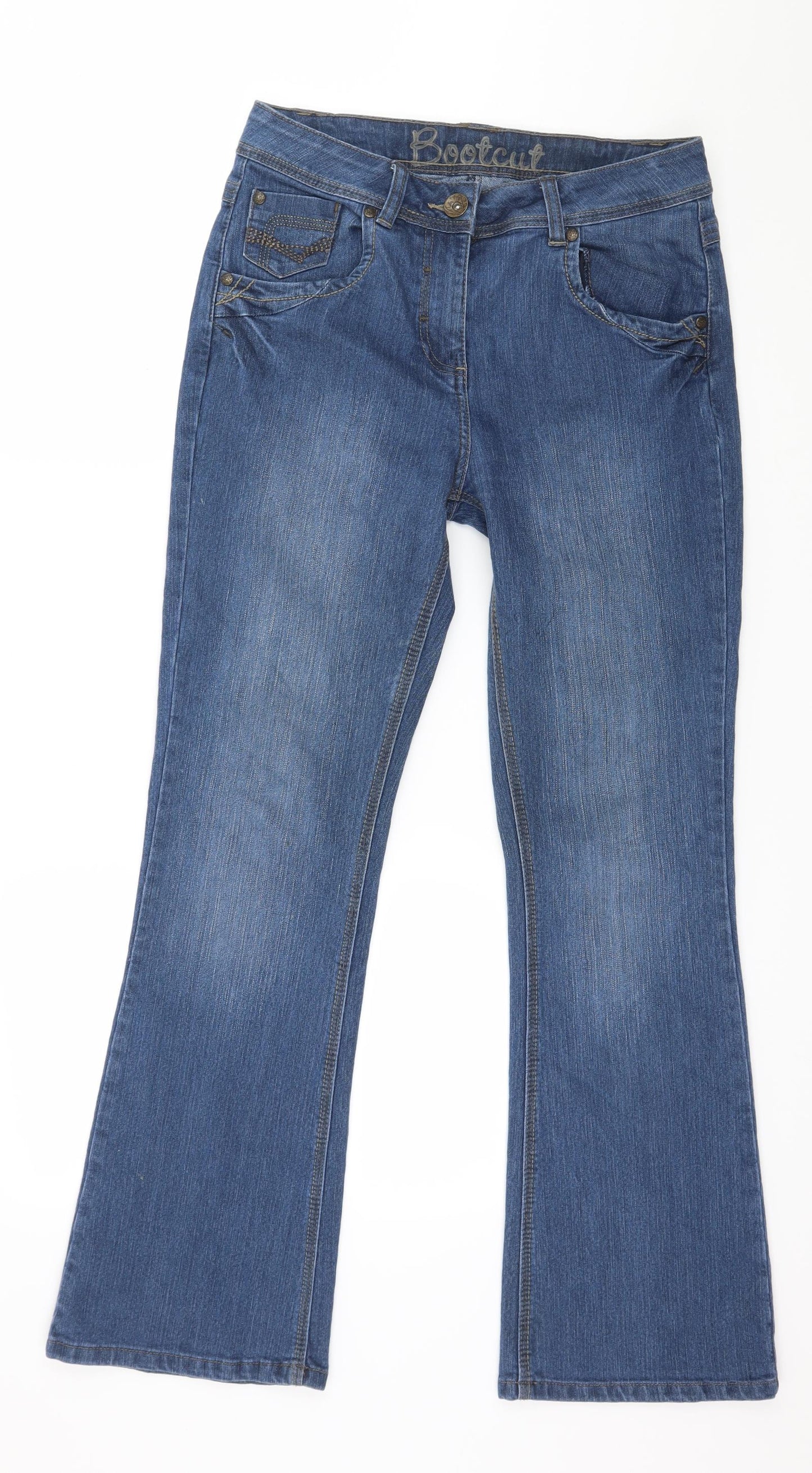 George Womens Blue  Denim Bootcut Jeans Size 10 L28 in