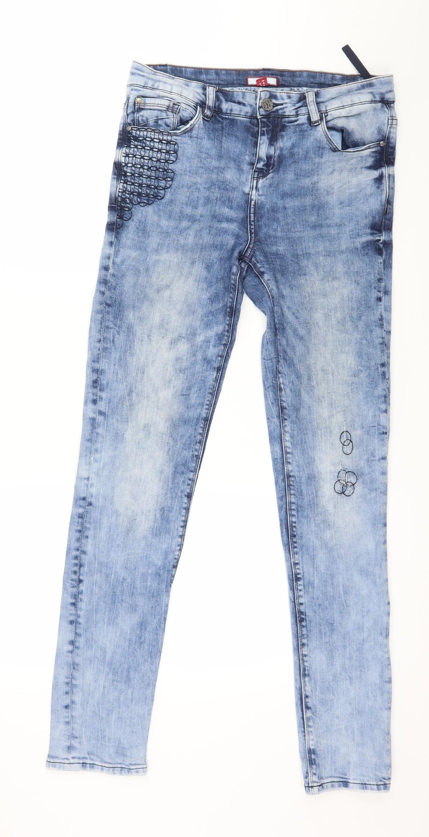 Joe Browns Womens Blue  Denim Skinny Jeans Size 10 L20 in - Acid Wash