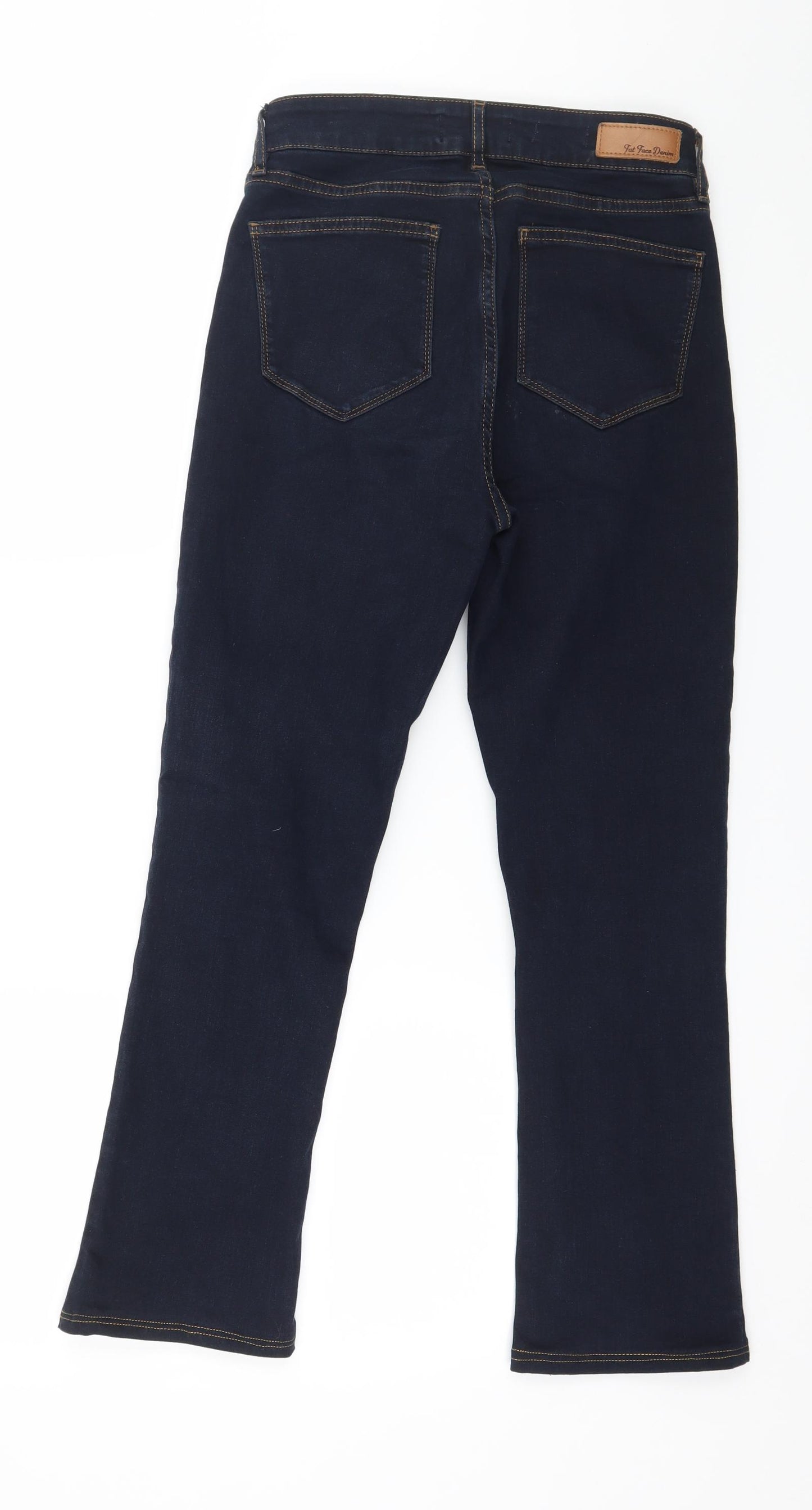 Fat Face Womens Blue  Denim Straight Jeans Size 8 L25 in