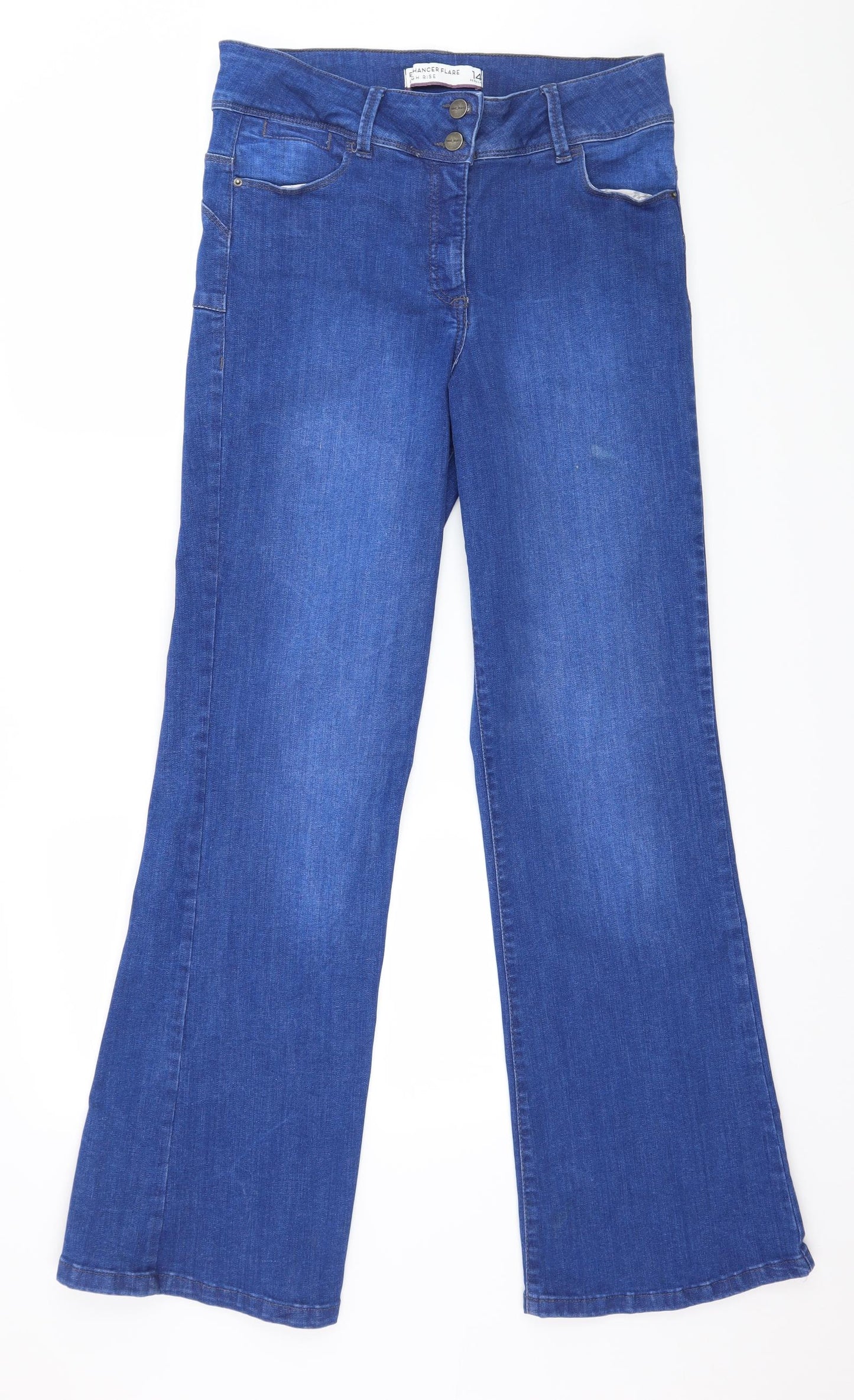 NEXT Womens Blue  Denim Flared Jeans Size 14 L32 in