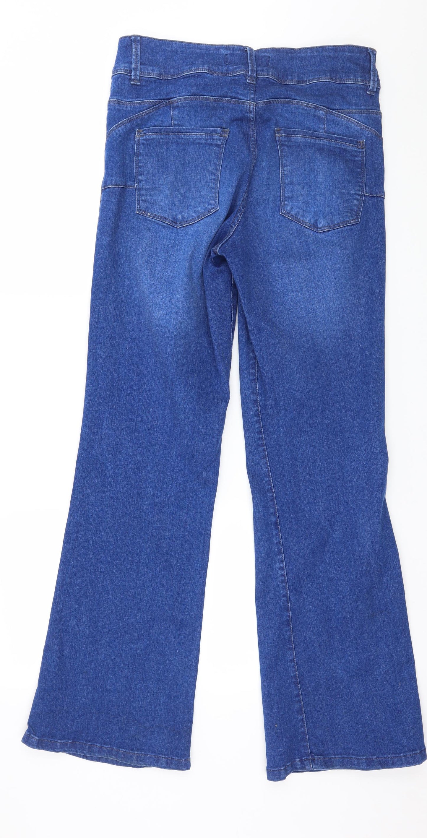 NEXT Womens Blue  Denim Flared Jeans Size 14 L32 in