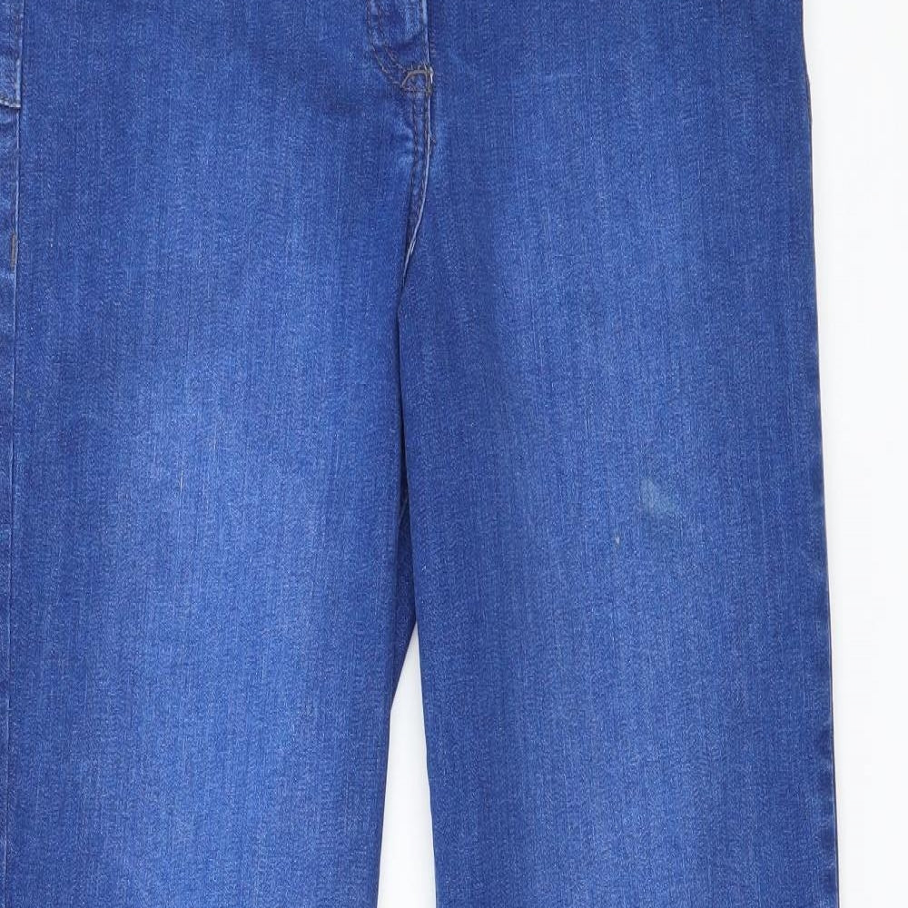 NEXT Womens Blue  Denim Flared Jeans Size 14 L32 in