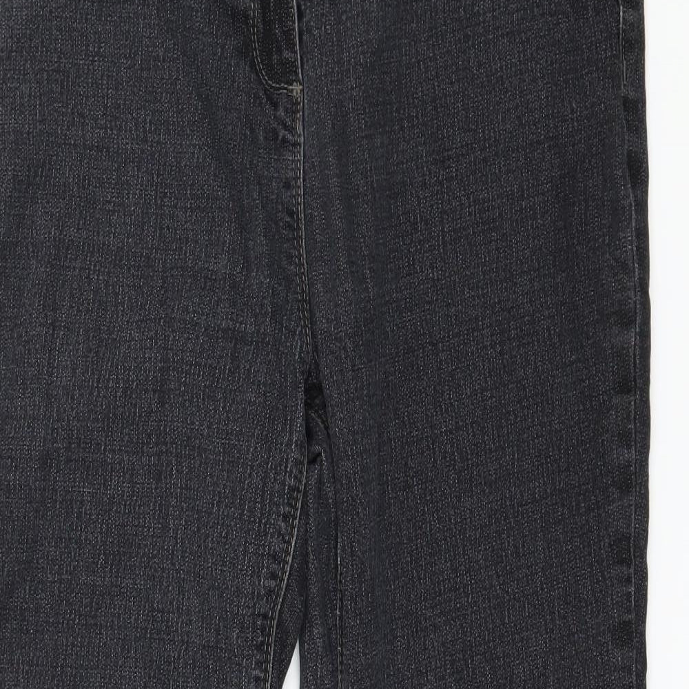 Preworn Womens Grey  Denim Bootcut Jeans Size 14 L26 in