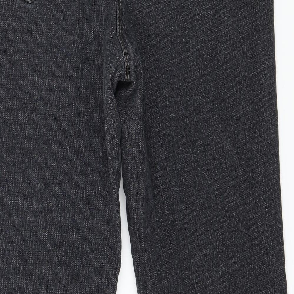 Preworn Womens Grey  Denim Bootcut Jeans Size 14 L26 in