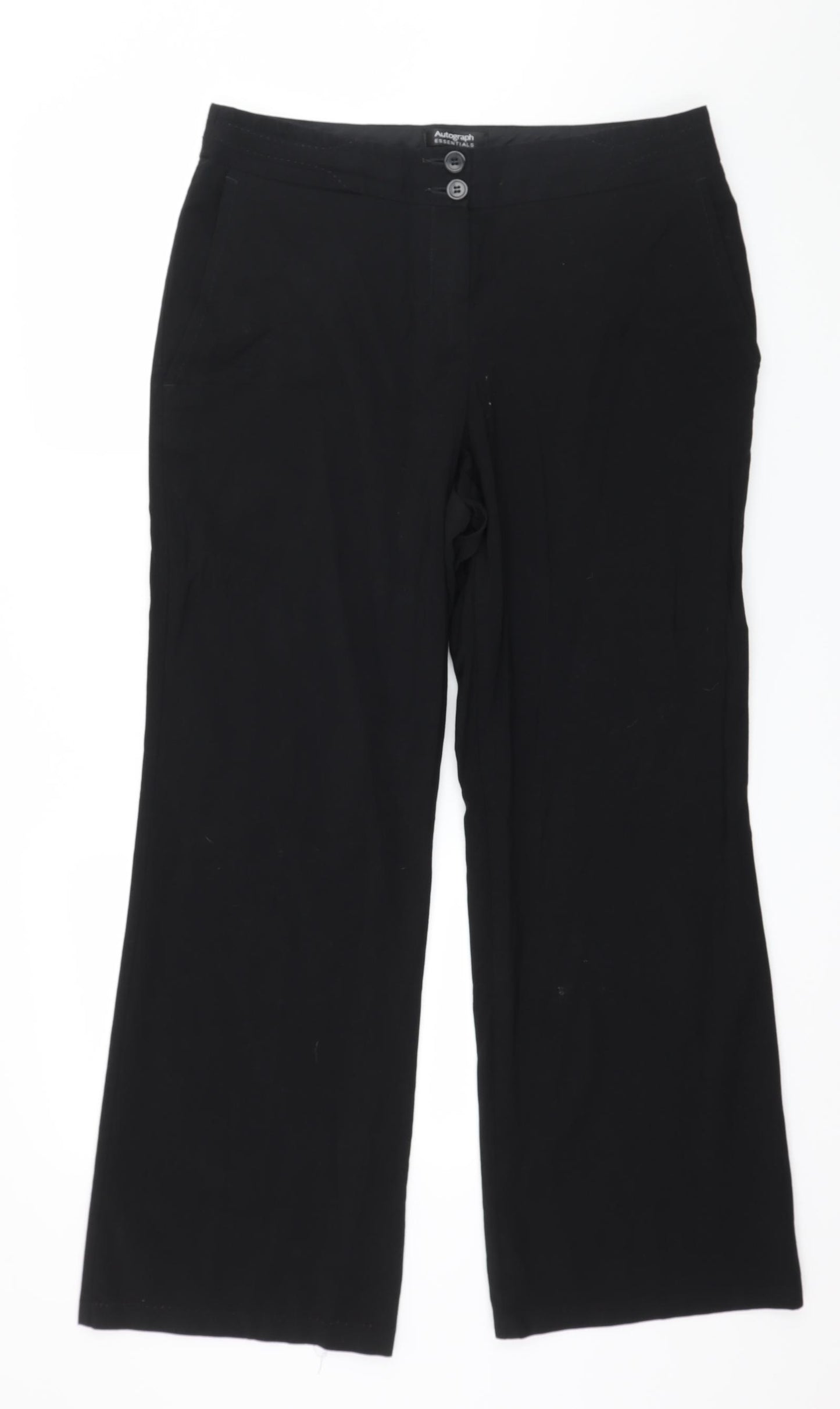 Autograph Womens Black   Trousers  Size 14 L29 in