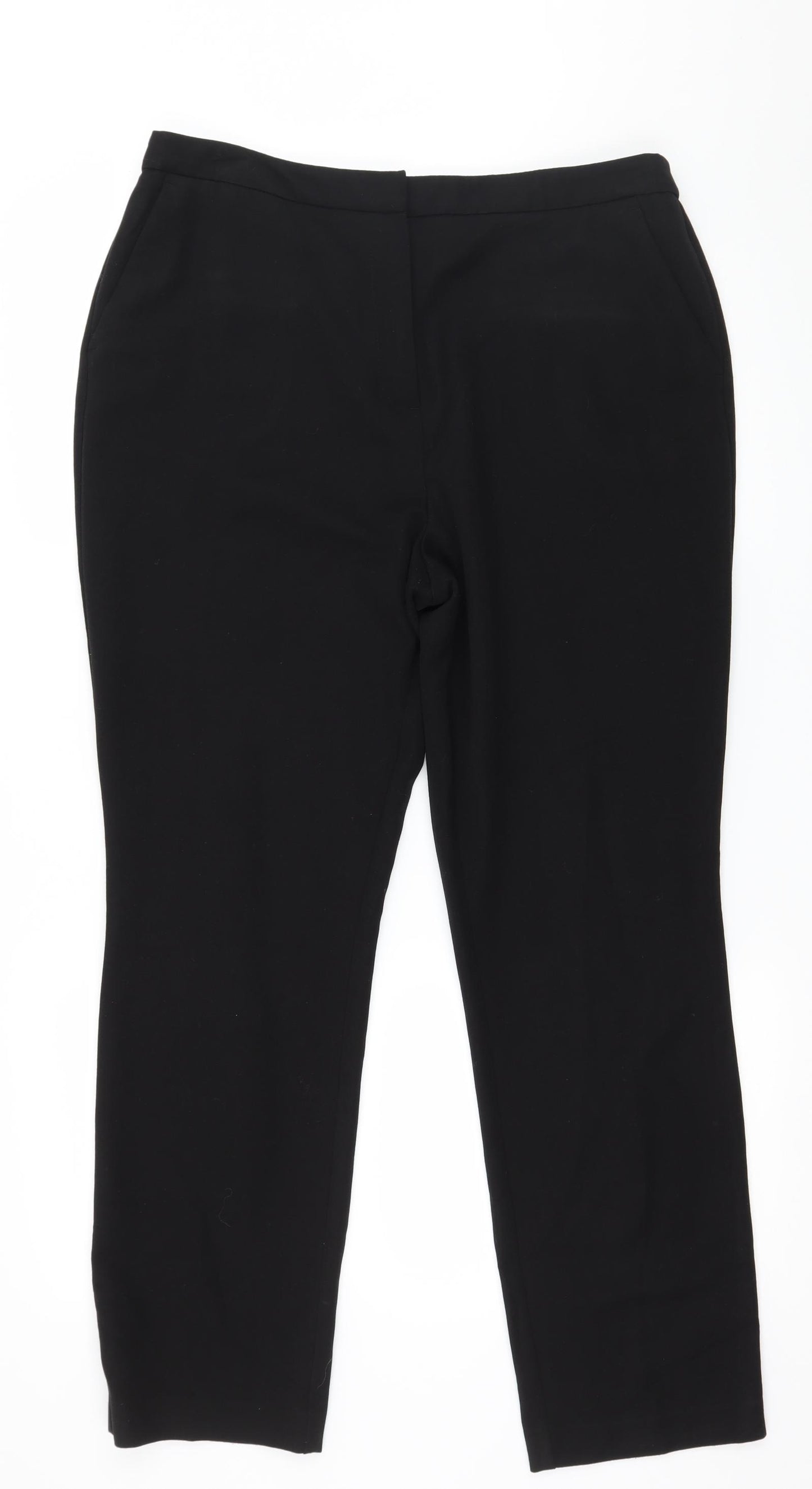 Papaya Womens Black   Trousers  Size 14 L28 in
