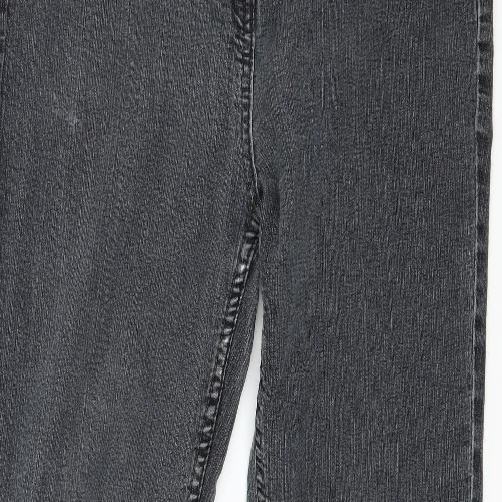 BHS Womens Grey  Denim Straight Jeans Size 12 L27 in