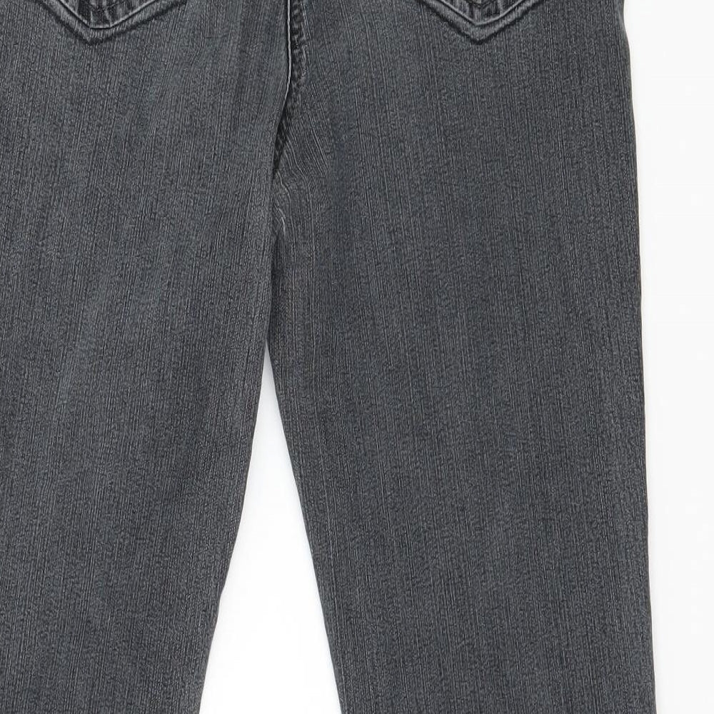 BHS Womens Grey  Denim Straight Jeans Size 12 L27 in