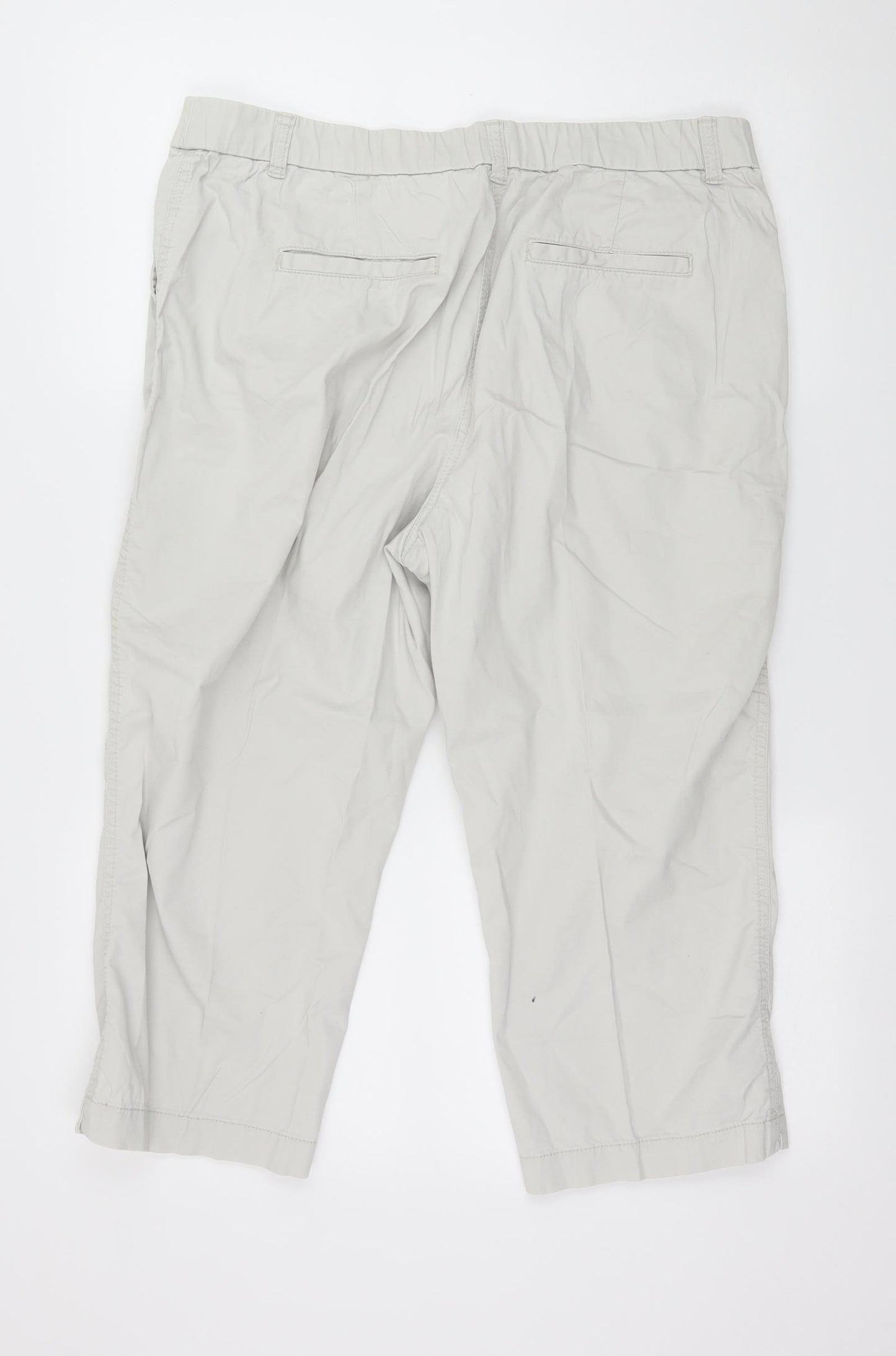 Bonmarché Womens Grey   Cropped Trousers Size 16 L21 in