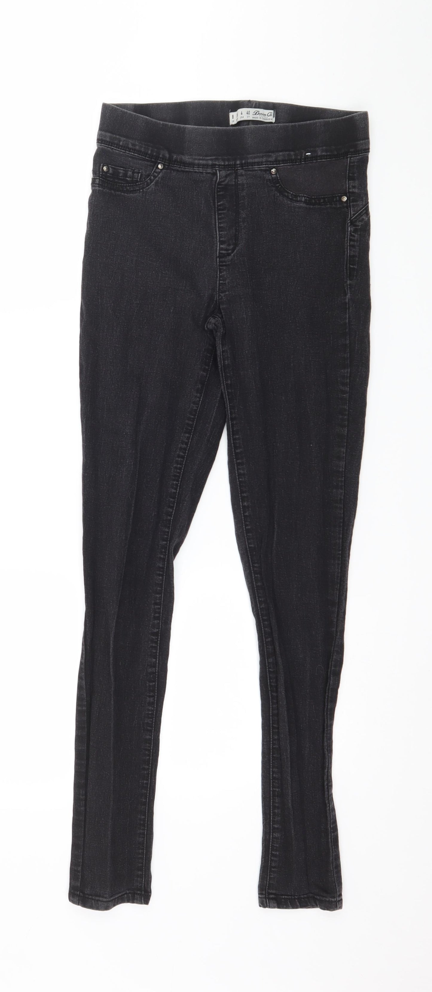 Denim & Co. Womens Grey  Denim Jegging Jeans Size 8 L29 in