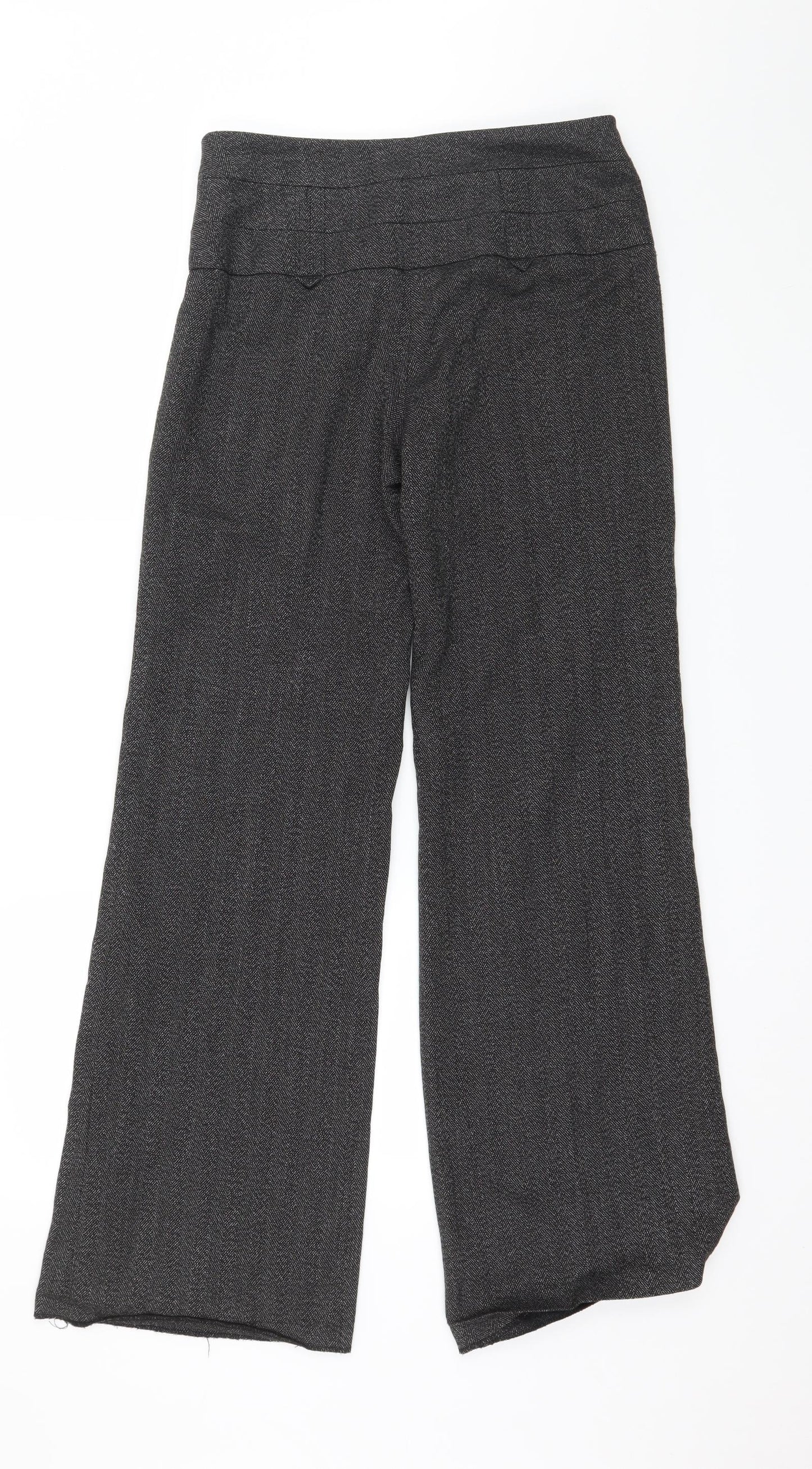 Dorothy Perkins Womens Grey Herringbone  Trousers  Size 14 L30 in