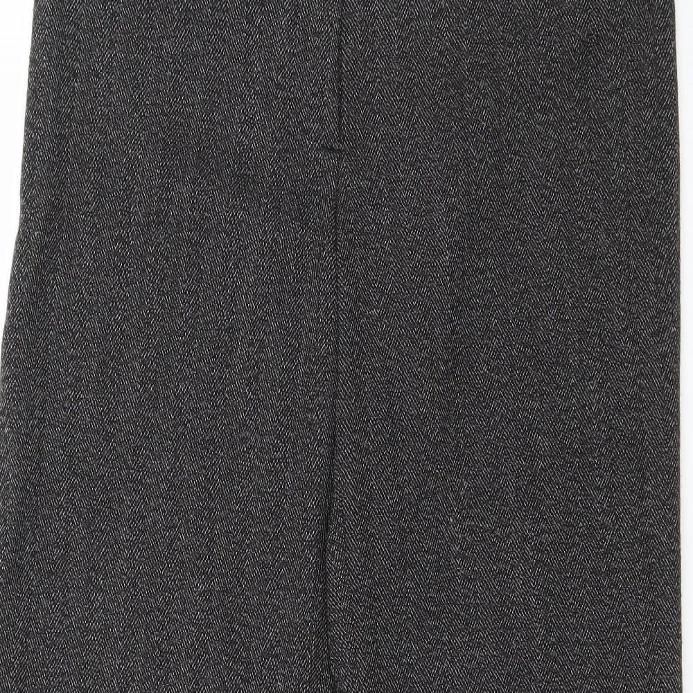 Dorothy Perkins Womens Grey Herringbone  Trousers  Size 14 L30 in
