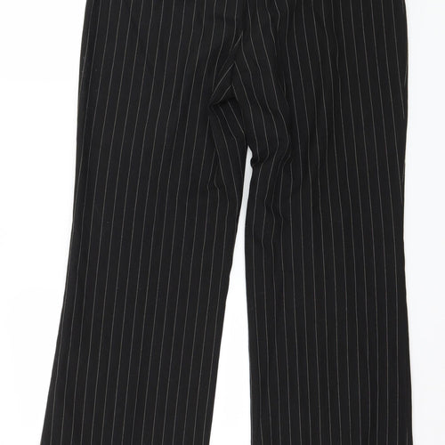 Preworn Womens Black Striped  Trousers  Size 34 in L32 in