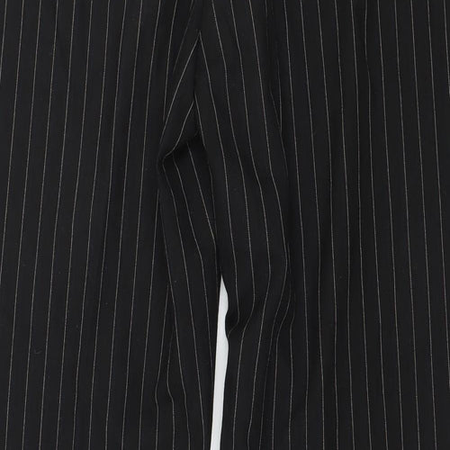 Preworn Womens Black Striped  Trousers  Size 34 in L32 in
