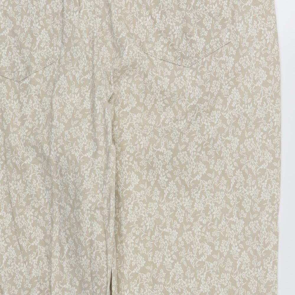 Bonmarché Womens Beige Floral  Straight Jeans Size 22 L23 in
