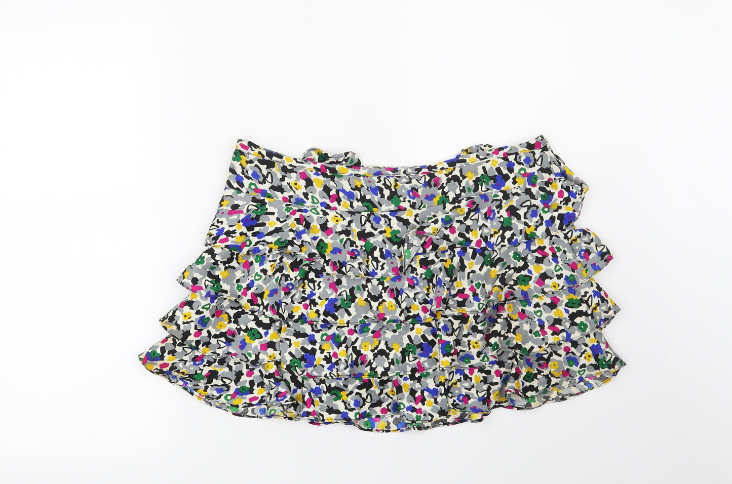 Topshop Womens Grey Floral  Mini Skirt Size 12