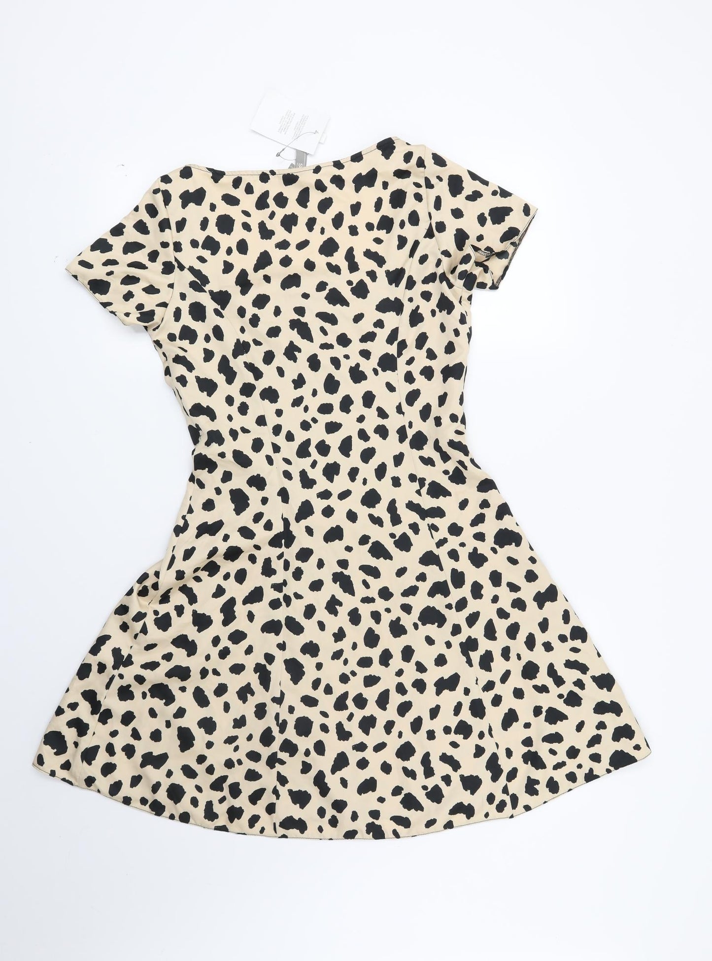 ASOS Womens Beige Animal Print  Fit & Flare  Size 6