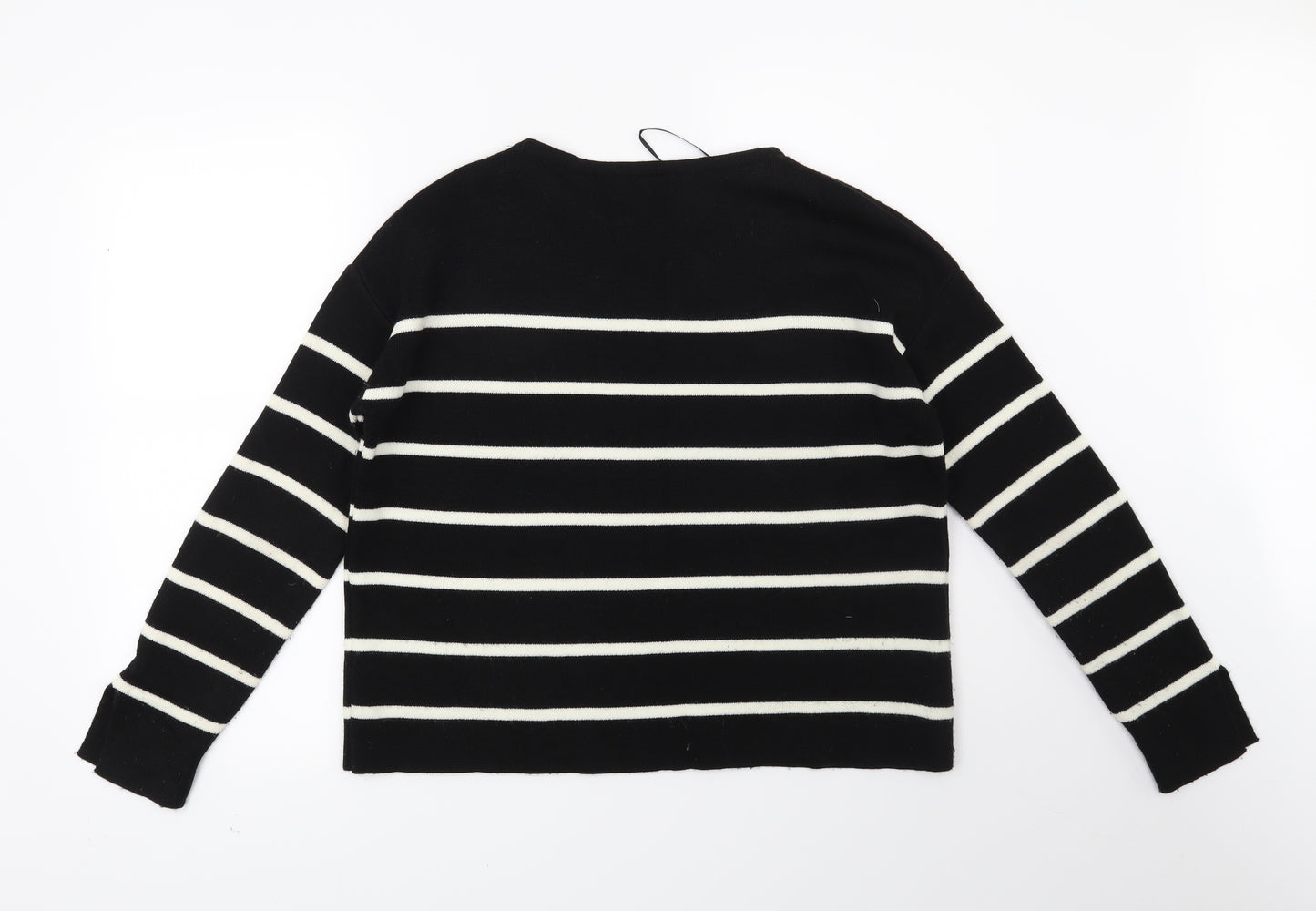 George Womens Black Striped  Pullover Jumper Size 10