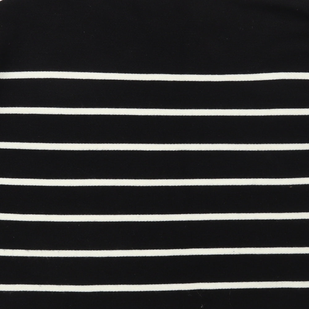 George Womens Black Striped  Pullover Jumper Size 10