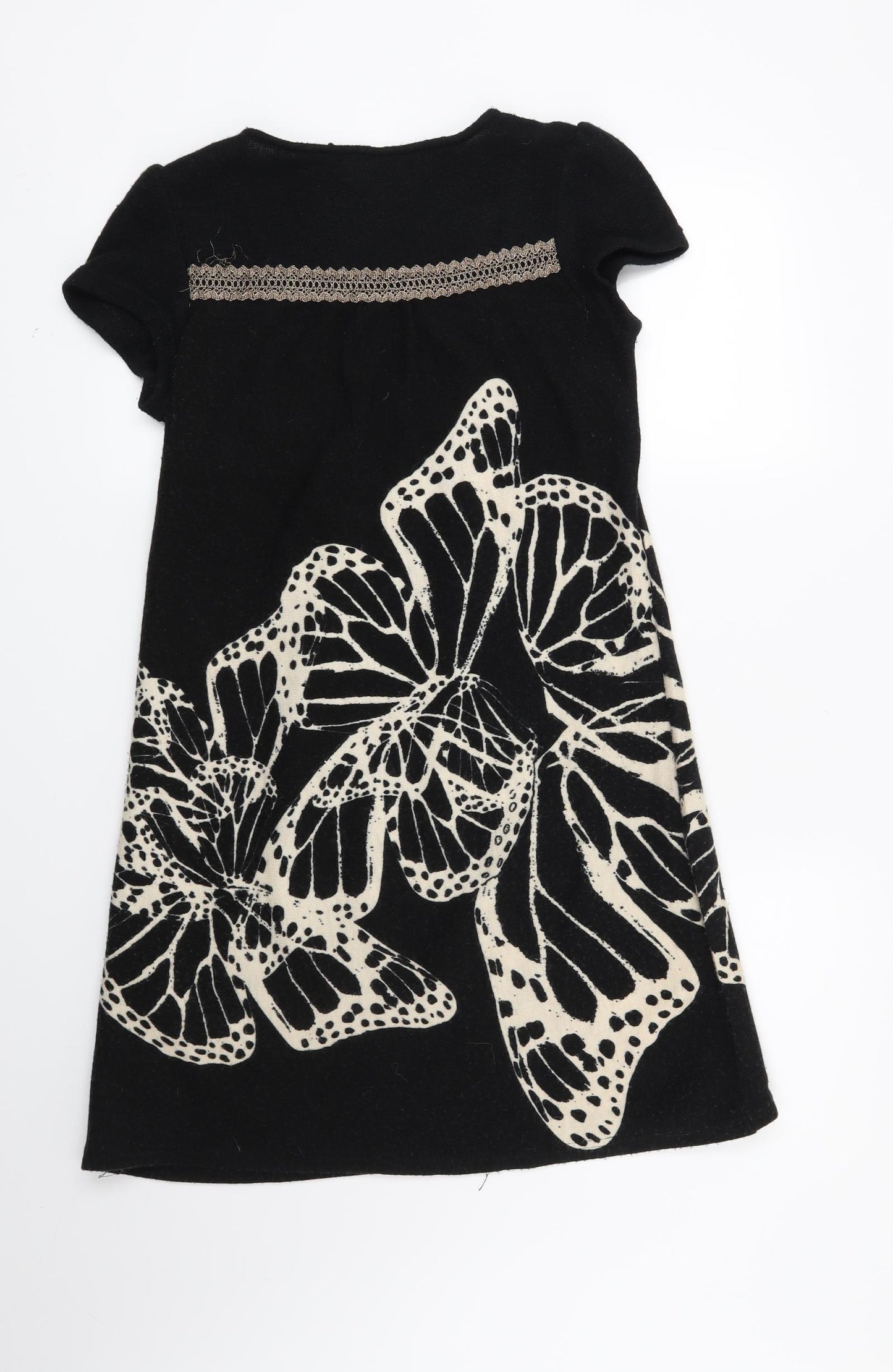 Pussycat London Womens Black Geometric  Jumper Dress  Size S