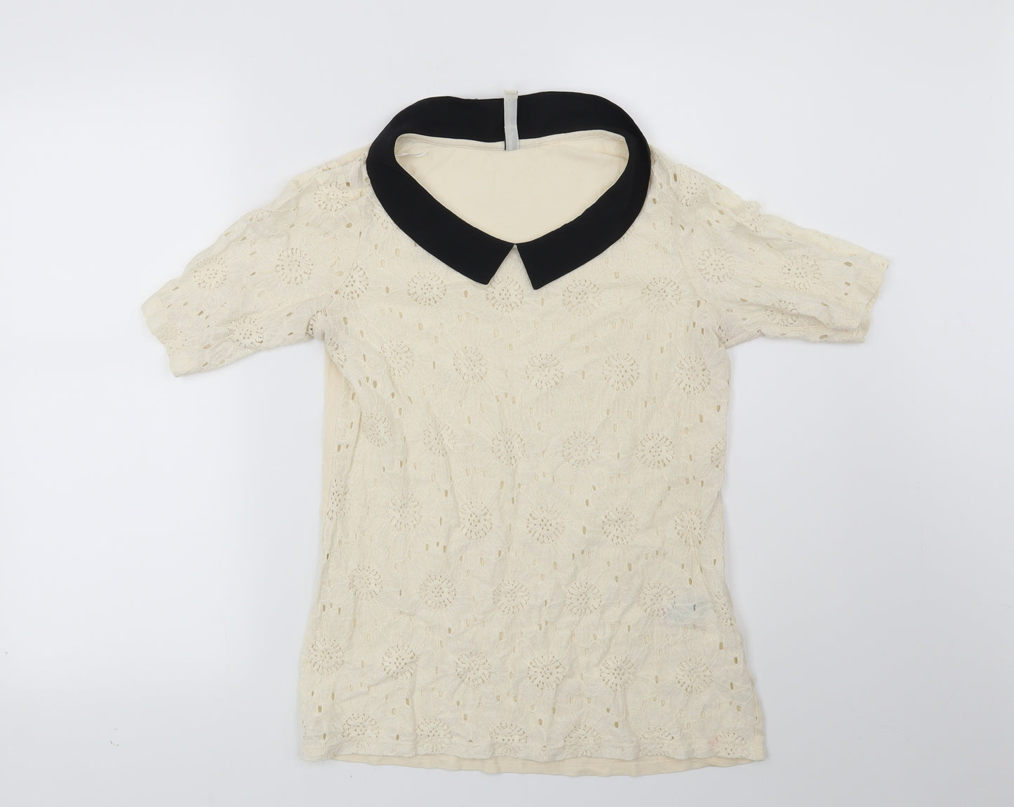 NEXT Womens Beige Floral  Basic Blouse Size 8