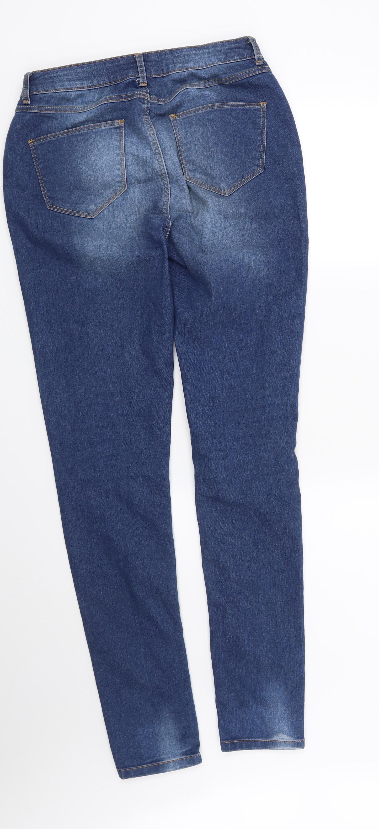 Peacocks Womens Blue   Skinny Jeans Size 10 L32 in
