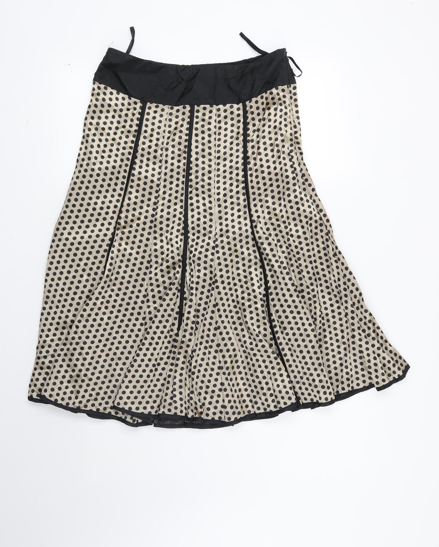 NEXT Womens Gold Polka Dot  A-Line Skirt Size 10