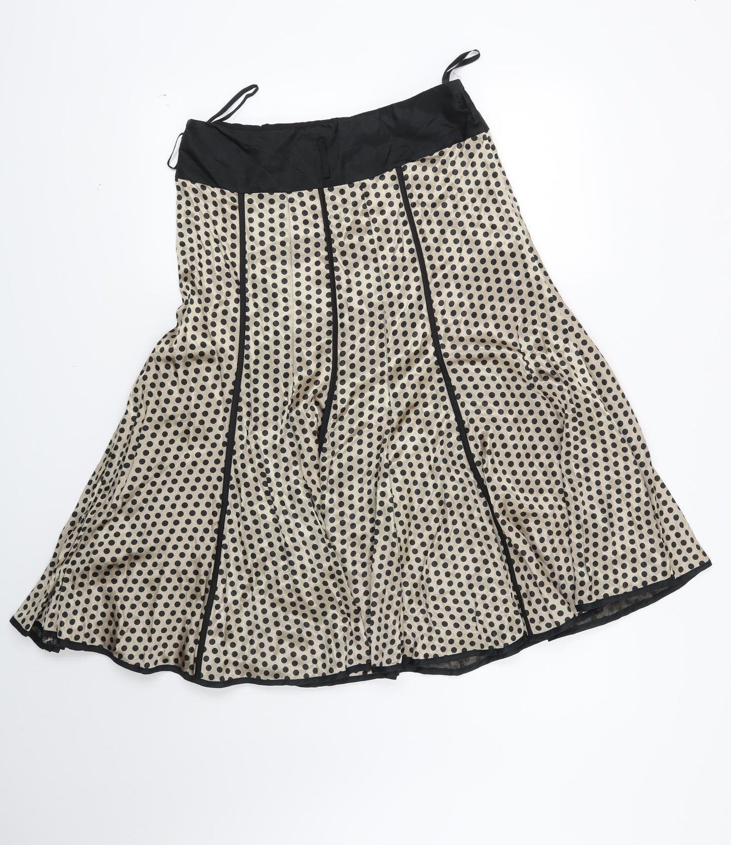 NEXT Womens Gold Polka Dot  A-Line Skirt Size 10