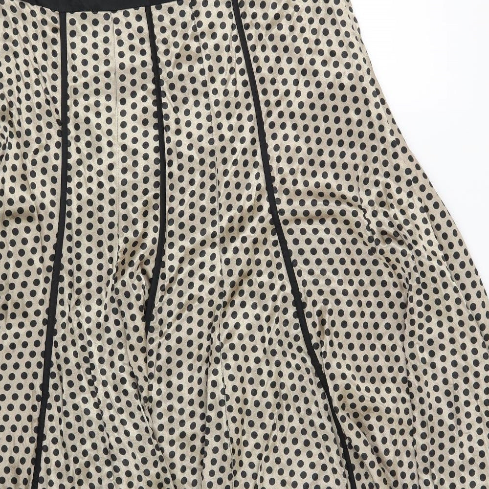 NEXT Womens Gold Polka Dot  A-Line Skirt Size 10