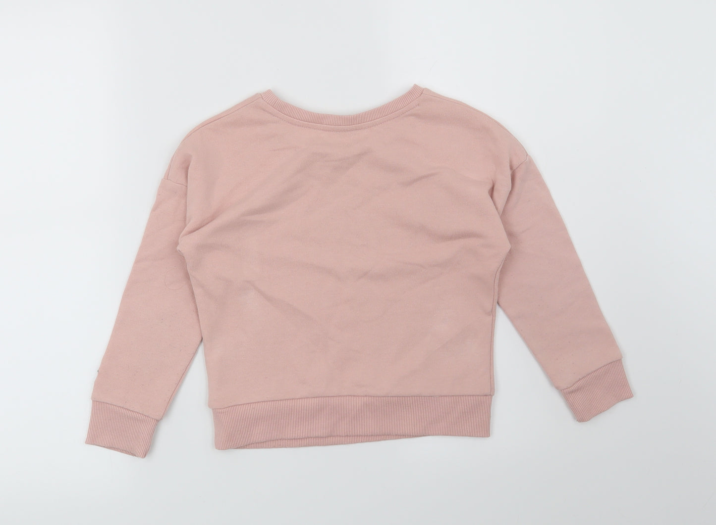 TU Girls Pink Floral  Pullover Sweatshirt Size 7 Years