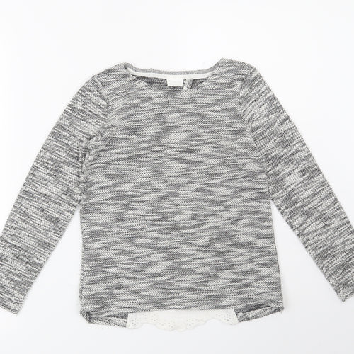 F&F Girls Grey   Pullover Jumper Size 8-9 Years